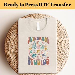 Vintage Disney Universal Studios DTF, Gotowe do druku Universal Studios Family Vacation DTF, Universal Studios Trip DTF, Disney Dtf Transfer