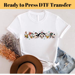 Disney Christmas Character Heads Dtf, Heat Press, Disney Christmas Transfers, New Year Dtf, Happy Christmas Dtf, Disney Dtf Ready to Press