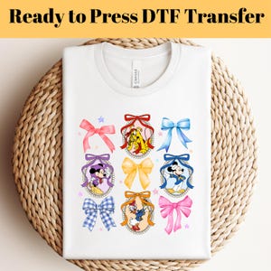 Mickey and Friends Coquette DTF Transfer, Disneyland DTF, Mickey And Friends Ready To Press, Mickey Image Transfer, Disney Trendy Shirts DTF