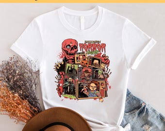 Halloween Horror Nights dtf, Halloween dtf vintage, Horror dtf, Film horror di Halloween dtf, Halloween dtf, Design a sublimazione, pronto per la stampa