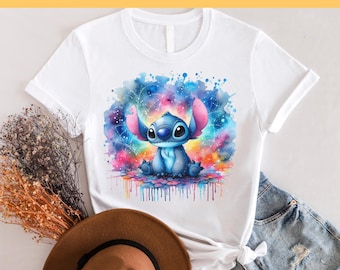 Stitch floral Ready To Press, Disney Heat Transfer, Disney Summer DTF, Family Vacation Transfer, Disneyworld DTF, Disneyland DTF Transfer