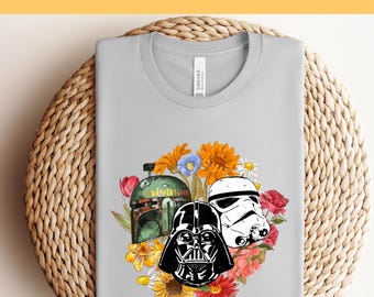 Star Wars Floral DTF, Star Wars DTF, Galaxy's Edge Dtf, bereit zum Pressen, Disney World Shirt, Star Wars Dtf Transfer, Disney Dtf Transfer