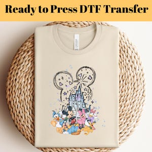 Disney Castle Ready To Press, Mickey And Friends Dtf, Disney Trip Dtf, Disneyland Transfer, Mickey&Minnie Dtf, Disney Family Vacation Dtf