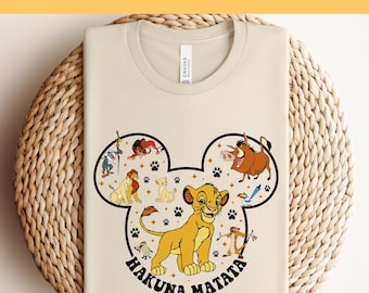 The Lion King Hakuna Matata DTF Transfer, Lion King Ready To Press, Lion King Direct to Film, Hakuna Matata Dtf, Custom Disney Sfari Dtf.