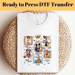 Disney Mickey And Friends Signature Halloween DTF, Mickey Halloween Ready To Press, Mickey Mouse DTF, Disney Dtf, Mickey Mouse Halloween Dtf