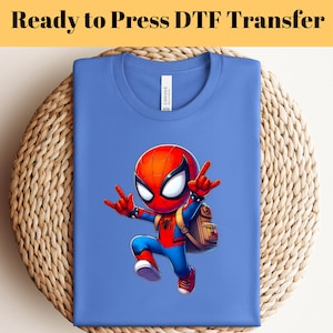 Spiderman DTF Transfer: Back to School, Ready to Press