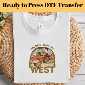 Toy Story DTF, Ready To Press, Toy Story Woody DTF, Woody and Buzz Dtf, Toy Story Heat Transfer, Disney Matching DTF Transfer