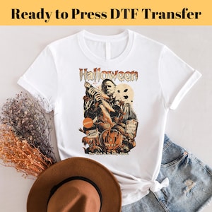 Michael Myers Heart Hands DTF Transfer, Halloween Horror Graphic, Custom Apparel Design, ready to press dtf, Horror movie dtf,halloween gift