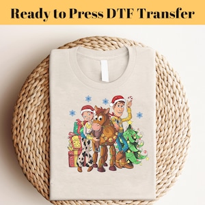Toy Story Merry Christmas DTF, Disney Characters Transfers, Ready To Press, Custom Heat Transfer, Popular Right Now, Disney Gang Sheet,