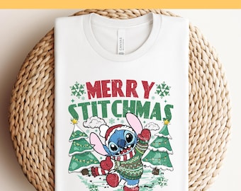 Retro Merry Stitchmas DTF, Stitch Christmas DTF, Disney Christmas Shirt, Christmas Ready to Press, Christmas Gift, Disneyland Christmas Dtf