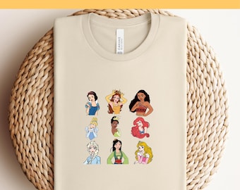 Disney Princesses DTF Transfer, Ready to Press DTF, Disney Transfer Print, Heat Press DTF Transfer, Disney Princess Shirt, Disney Transfer