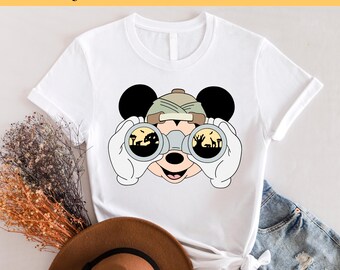 Transferencia DTF retro Disney Animal Kingdom, Mickey Safari listo para imprimir, impresión DTF de Disneyworld, impresión DTF de Disneyland, despegado en frío