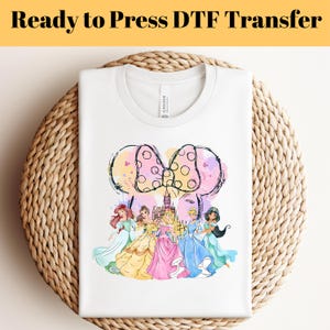Disney Princesses Castle DTF, Ready to Press, Disney Transfer, Heat Press DTF Transfer, Disney Ready to Press DTF, Disney Princesses Shirts