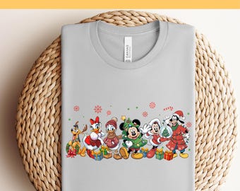 Mickey and Friends DTF, Ready to Press, Christmas Disney DTF Transfer, Iron on Decal, Ready to Press DTF Transfer,  Disney Christmas Dtf