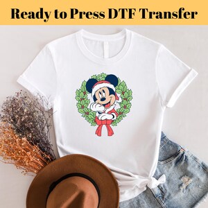 Very Merry Christmas Party 2024-2025 Disney Characters Inspired Dtf Transfer, Ready To Press, Heat Transfer, DTF Gang Sheet, Mickey Tee