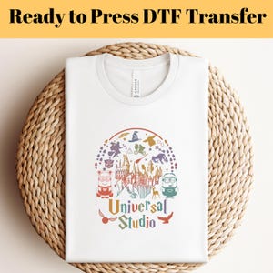 Universal Studios DTF Transfer gotowy do druku, Disney Dtf, Transfer DTF w prasie termicznej, Transfer DTF Disney, Disney Trip Dtf, Koszulki Disney