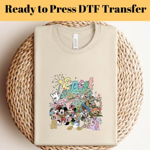 Disney Epcot DTF Transfer, Vintage Epcot 1982 Shirt Transfer, Vintage Disney bereit zum Pressen, Mickey und Friends DTF, Disney Trip Dtf