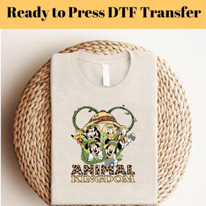 Retro Disney Animal Kingdom DTF Transfer, Mickey Safari Ready To Press, Disneyworld DTF Print, Disneyland Heat Press DTF, Disney Transfer