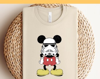Musse Pigg på Star Wars DTF-överföring: Disneyland Heat Press-design