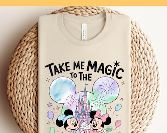 Disney Watercolor Castle DTF, Disney Ready To Press, Mickey Heat Transfer, Magic Kingdom Transfer, Disney Trip Dtf, Take Me To The Magic
