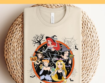 Disney Princess Halloween DTF, Disney Halloween Print, Disney Princess Heat Press, Halloween DTF, Halloween Princess, Spooky Season Shirt