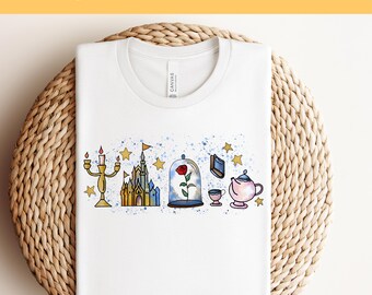 Vintage Märchen so alt wie die Zeit DTF, Disney Prinzessin Shirt, Prinzessin Belle, Retro Die Schöne und das Biest DTF, Disney Belle & Co Book Shop, DTF