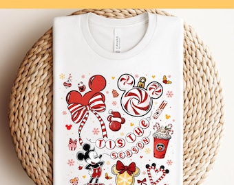 Disney Mickey and Friends Christmas Bow Dtf, Disney Christmas Dtf, Family Christmas Matching Dtf, Very Merry Disney Christmas Party Dtf