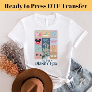 In My Disney Era, Castle, Mickey Balloons,Disney Transfers, Ready to Press, Personalized DTF Transfer, Disney Gifts, Heat Press DTF Transfer