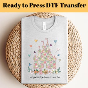 Happiest Place On Earth DTF, Disney Ready To Press, Mickey Mouse Heat Transfer, Most Magical Place DTF, Disneyland DTF Transfer, Disney Trip