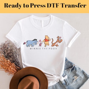 Retro Winnie The Pooh dtf, Pooh And Friends dtf, Disney Pooh Shirt, Pooh T-Shirt, Pooh Bear And Co Tee, Winnie The Pooh dtf,Ready to Press