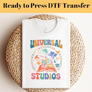 Universal Studios DTF Transfer: Rodzinne wakacje, druk na prasie termicznej