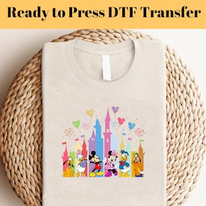 Mickey and Friends DTF Transfer, Disney Trip DTF, Ready To Press, Family Vacation Castle, Disney Castle DTF, Magical Kingdom Heat Transfer