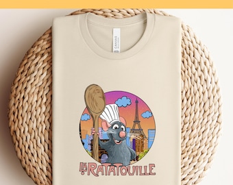 Disney Ratatouille Remy Dtf, Paris Chef DTF, Ready to Press, Classic Kitchen Shirt, French Food Lover Tee, Heat Transfer, Disney Trip Dtf