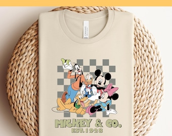 Mickey Co. Est. 1928 Dtf Transfer, Disney Friends Pressfertig, Disney Transfer, Disney Schloss DTF, DTF Drucke, Disney Shirts, Disney Trip
