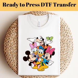Mickey And Friends DTF, Disney Transfers, Ready to Press, Personalized DTF Transfers, Disney Dtf, High Quality, Heat Press DTF Transfers