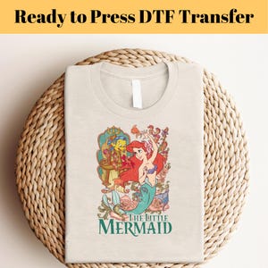 Princess Ariel Dtf, Disney Princess Dtf, Little Mermaid, Dtf Ready to Princess DTF Transfers, Disney, High Quality, Heat Press DTF Transfers