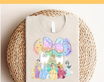 Disney Princesses Castle DTF, Ready to Press, Disney Transfer, Heat Press DTF Transfer, Disney Ready to Press DTF, Disney Princesses Shirts