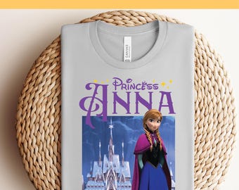 Disney Prinzessin Anna DTF, bereit, Transferpresse zu drücken, Frozen Castle Dtf, Disney Trip DTF Print, süße Prinzessin druckbare Kunst
