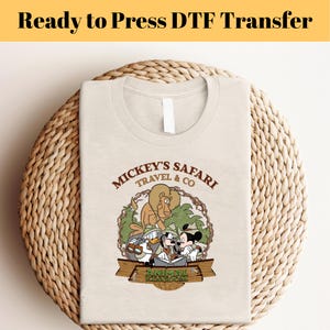 Retro Disney Animal Kingdom DTF Transfer, Mickey Safari Ready To Press, Disneyworld DTF, Disneyland Heat Press DTF, Disney Dtf Transfer