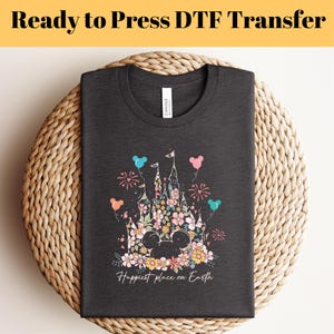 Happiest Place On Earth DTF, Disney Ready To Press, Mickey Mouse Heat Transfer, Most Magical Place DTF, Disneyland DTF Transfer, Disney Trip