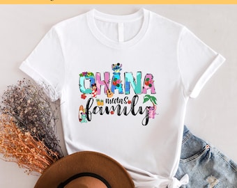 Stitch Ohana Ready To Press, Disney DTF Transfer, Stitch DTF, Family Heat Transfer, Disney Vacation DTF, Disney characters dtf,school gift