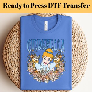 Cinderella Dtf Transfer, Disney Prinzessinnen DTF, Druckfertig, Shirt Design Dtf Transfer, passende Shirts, Disney Familienausflug, Disney Shirt