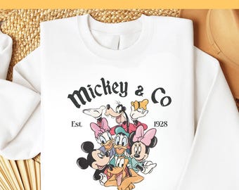 Transferencia DTF de Mickey y compañía, lista para imprimir, transferencias DTF personalizadas de Disneyworld, prensa térmica Disney, transferencia DTF de Disneyland, DTF de Disney