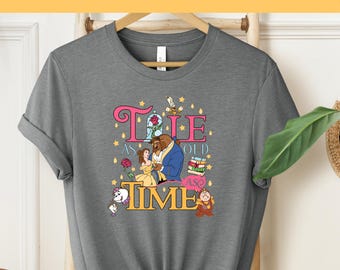 Tale As Old As Time DTF, Ready to Press, Beauty and Beast DTF, Heat Press DTF-overdracht, Mickey Head-afdruk, Disney Rose DTF, Disney-overdracht