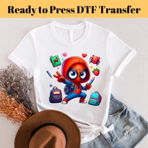 Spiderman Back to school Dtf, Ready To Press Transfers - Shipped Direct To Film,Back to school, School doodles, teacher dtf,gift