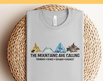 Transfert DTF Disney Mountain Rides, Space Matterhorn Thunder Splash DTF, impression DTF prête à presser, chemises de famille Disney Trip, presse à chaud