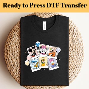 Mickey And Friends DTF, Disney Transfers, Ready to Press, Personalized DTF Transfers, Disney Gifts, High Quality, Heat Press DTF Transfers