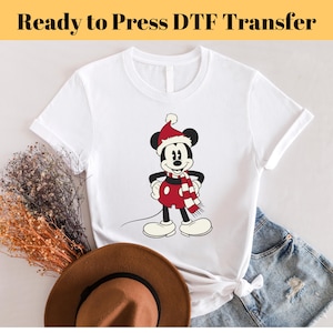 Mickey Merry Christmas Party  Disney Characters Inspired Dtf Transfer, Ready To Press, Heat Transfer, DTF Gang Sheet, Mickey Tee, Gift