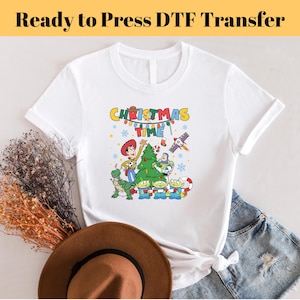 Toy Story Merry Christmas DTF, Disney Characters Transfers, Ready To Press, Custom Heat Transfer, Popular Right Now, Disney Gang Sheet,