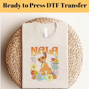 Camiseta DTF del Rey León de Disney, camiseta Hakuna Matata, camiseta DTF de Simba y Nala, camiseta con cabeza de Mickey salvaje de Disney, transferencia DTF de Disney, camiseta Animal Kingdom
